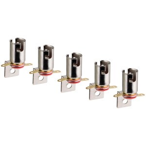 Bayonet Light Bulb Socket with Mounting Bracket 5-Pack